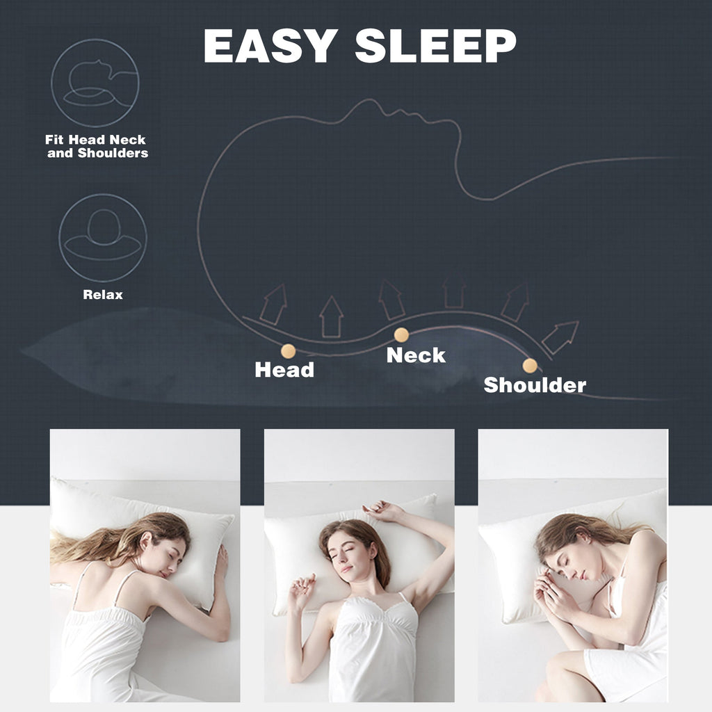 Kasentex Cotton Bed Pillow - Comfort Sleeping Pillow, White