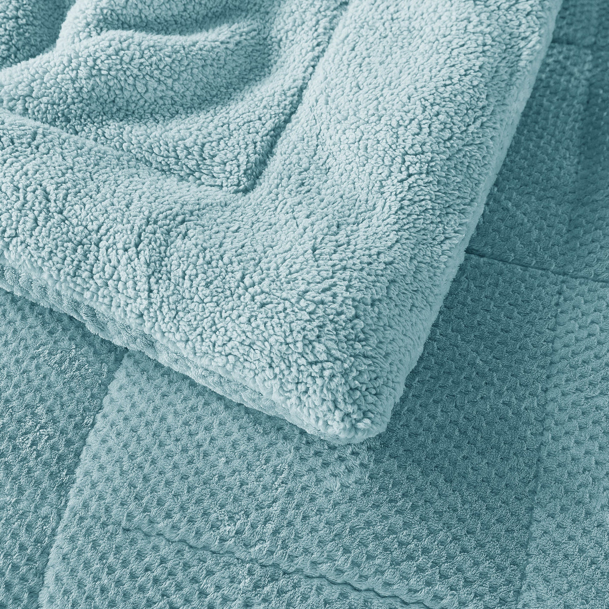 Kasentex Reversible All-Season Plush Comforter Set Twin/Queen/King - Warm Plush Bedding for Winter