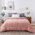 Kasentex Reversible All-Season Plush Comforter Set Twin/Queen/King - Warm Plush Bedding for Winter